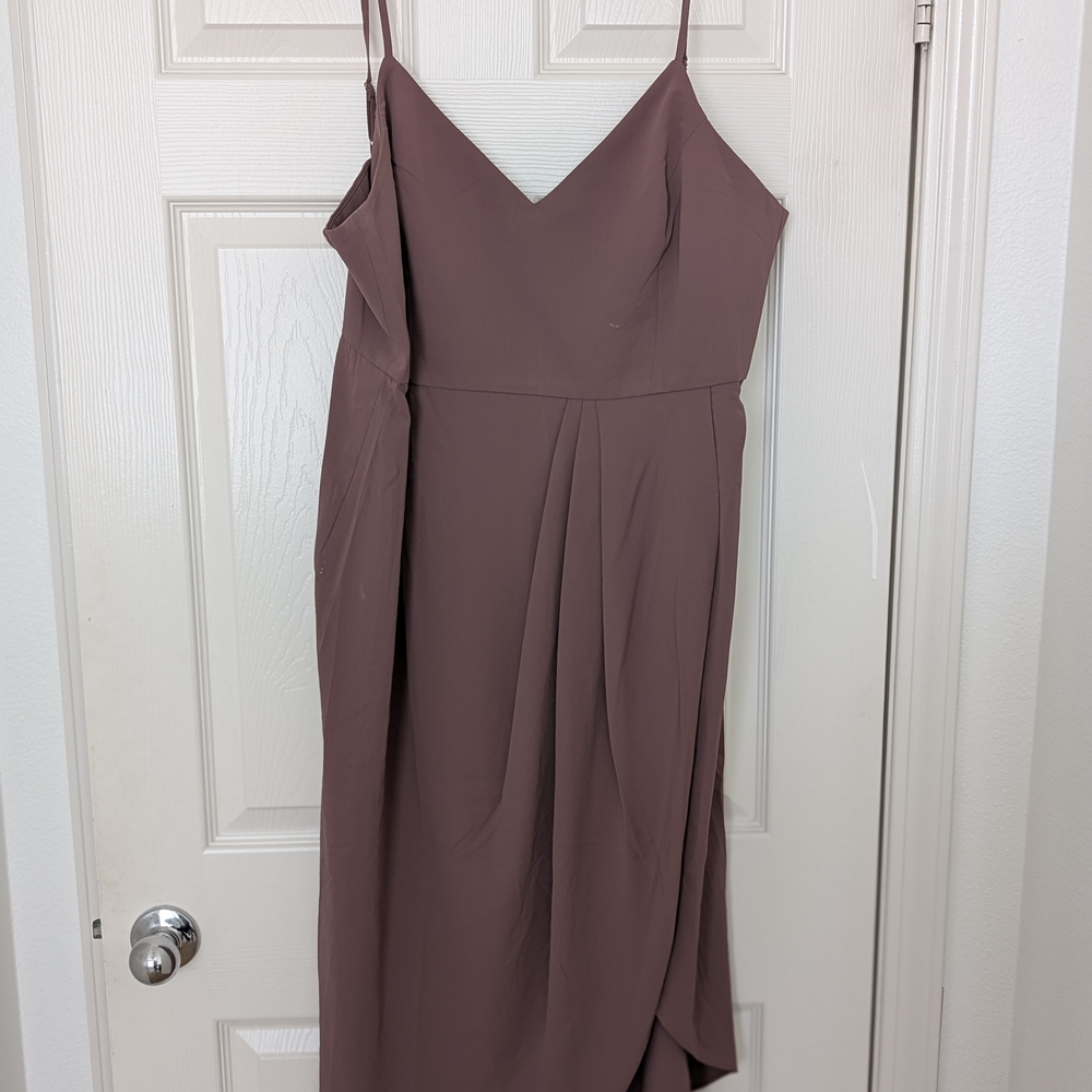 Lulu's Purple Sleeveless Wrap Dress for Cocktail